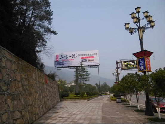 武陵源百丈峡单立柱广告位置基本情况