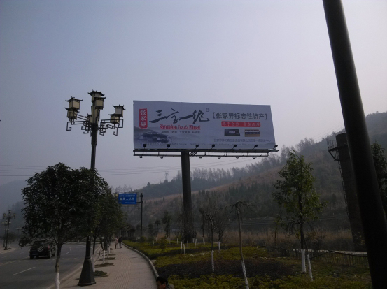 武陵源大剧院旁单立柱广告位置基本情况